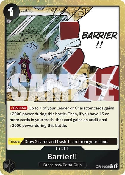 Barrier!! (Textured Foil), Premium Booster -The Best- OP04-095