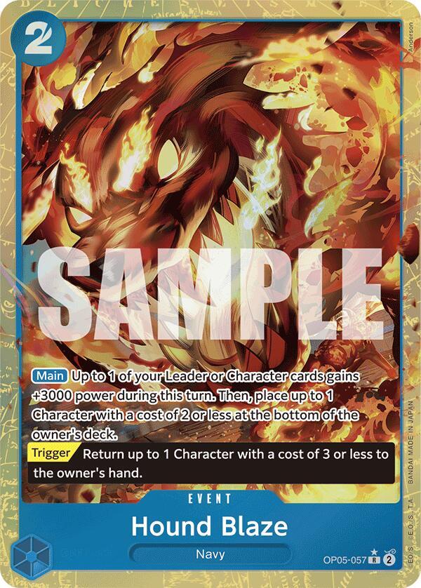 Hound Blaze (Alternate Art), Premium Booster -The Best- OP05-057