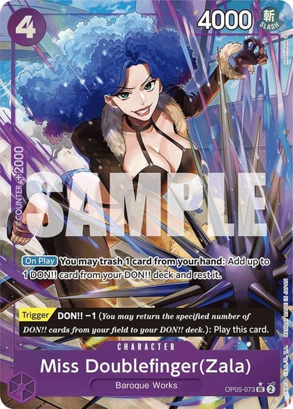Miss Doublefinger(Zala) (Full Art), Premium Booster -The Best- OP05-073