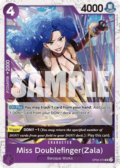 Miss Doublefinger(Zala) (Jolly Roger Foil), Premium Booster -The Best- OP05-073