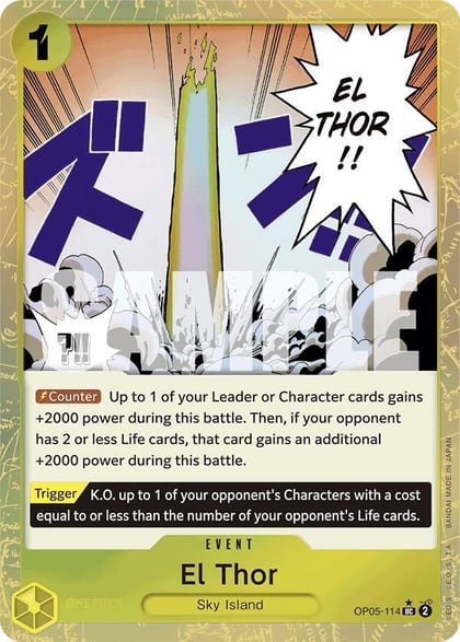 El Thor (Textured Foil), Premium Booster -The Best- OP05-114