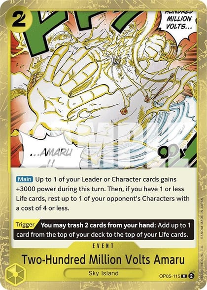 Two-Hundred Million Volts Amaru (Jolly Roger Foil), Premium Booster -The Best- OP05-115