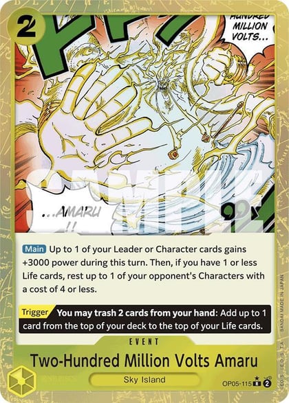 Two-Hundred Million Volts Amaru (Textured Foil), Premium Booster -The Best- OP05-115