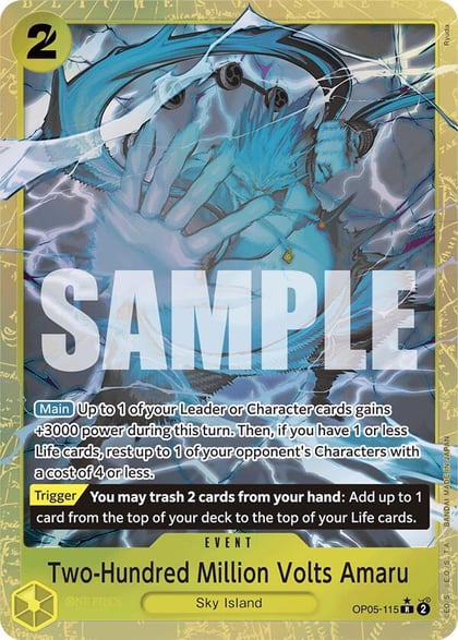 Two-Hundred Million Volts Amaru (Alternate Art), Premium Booster -The Best- OP05-115