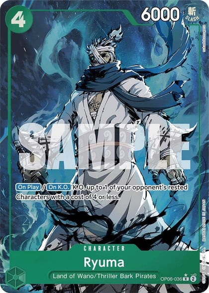 Ryuma (Alternate Art), Premium Booster -The Best- OP06-036