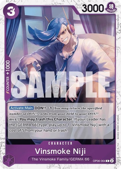Vinsmoke Niji (OP06-064) (Jolly Roger Foil), Premium Booster -The Best- OP06-064