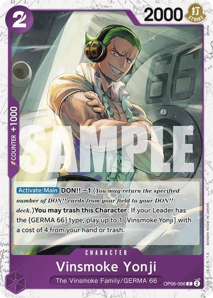 Vinsmoke Yonji (OP06-066) (Jolly Roger Foil), Premium Booster -The Best- OP06-066