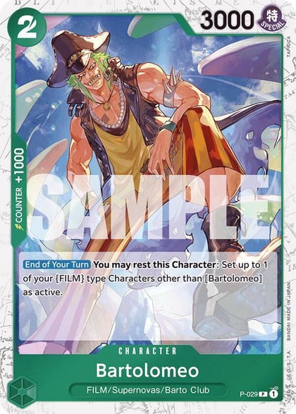 Bartolomeo (P-029) (Jolly Roger Foil), Premium Booster -The Best- P-029