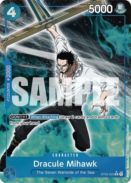 Dracule Mihawk (ST03-005) (Full Art), Premium Booster -The Best- ST03-005