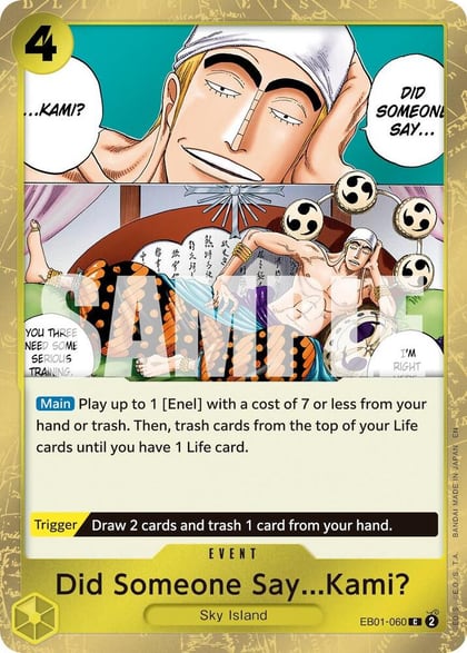 Did Someone Say...Kami? (Pirate Foil), Premium Booster -The Best- Vol. 2 EB01-060