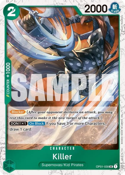 Killer (Pirate Foil), Premium Booster -The Best- Vol. 2 OP01-039