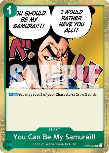 You Can Be My Samurai!! (Pirate Foil), Premium Booster -The Best- Vol. 2 OP01-055