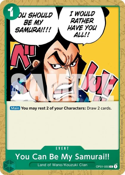 You Can Be My Samurai!! (Reprint), Premium Booster -The Best- Vol. 2 OP01-055