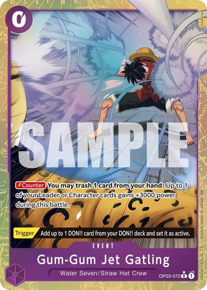 Gum-Gum Jet Gatling (Alternate Art), Premium Booster -The Best- Vol. 2 OP03-072