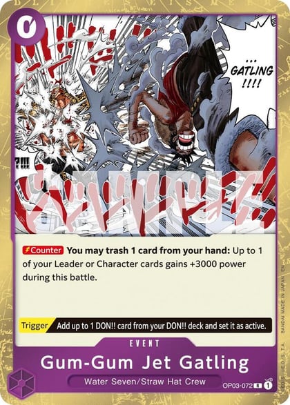 Gum-Gum Jet Gatling (Reprint), Premium Booster -The Best- Vol. 2 OP03-072