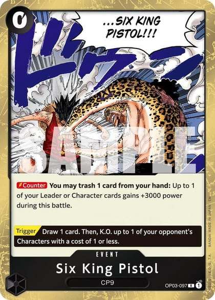 Six King Pistol (Reprint), Premium Booster -The Best- Vol. 2 OP03-097