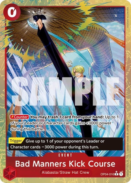 Bad Manners Kick Course (Alternate Art), Premium Booster -The Best- Vol. 2 OP04-016