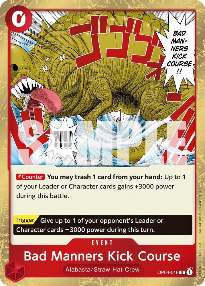 Bad Manners Kick Course (Reprint), Premium Booster -The Best- Vol. 2 OP04-016