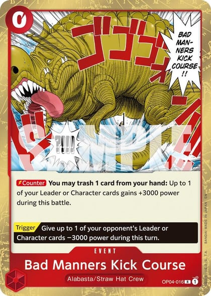 Bad Manners Kick Course (Reprint), Premium Booster -The Best- Vol. 2 OP04-016