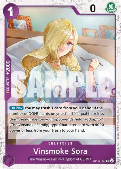Vinsmoke Sora (Pirate Foil), Premium Booster -The Best- Vol. 2 OP06-063