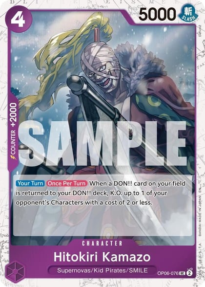 Hitokiri Kamazo (Pirate Foil), Premium Booster -The Best- Vol. 2 OP06-076