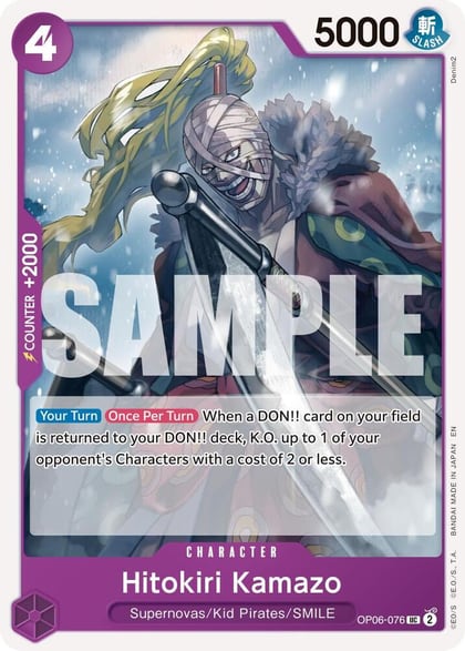Hitokiri Kamazo (Reprint), Premium Booster -The Best- Vol. 2 OP06-076
