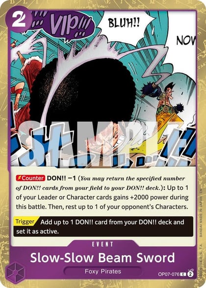 Slow-Slow Beam Sword (Pirate Foil), Premium Booster -The Best- Vol. 2 OP07-076