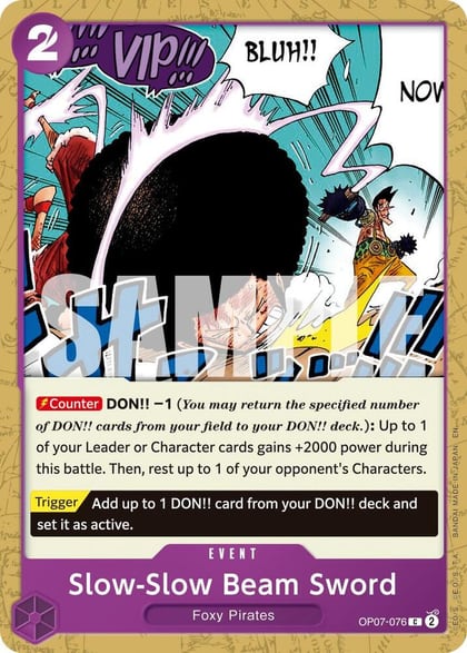Slow-Slow Beam Sword (Reprint), Premium Booster -The Best- Vol. 2 OP07-076