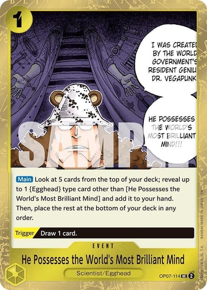 He Possesses the World's Most Brilliant Mind (Pirate Foil), Premium Booster -The Best- Vol. 2 OP07-114