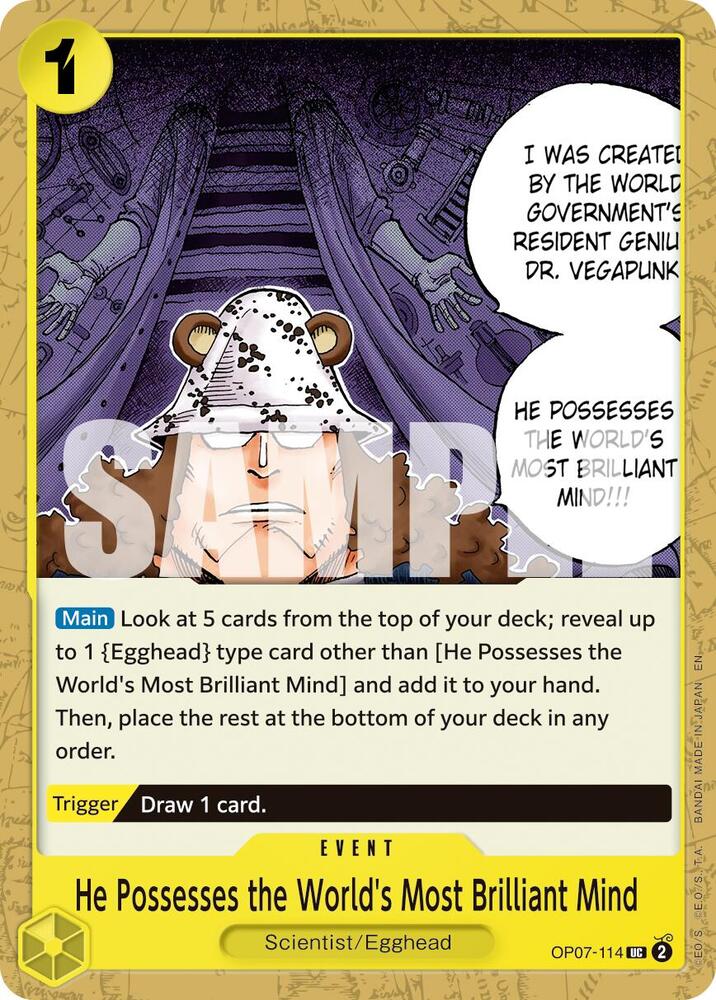 He Possesses the World's Most Brilliant Mind (Reprint), Premium Booster -The Best- Vol. 2 OP07-114