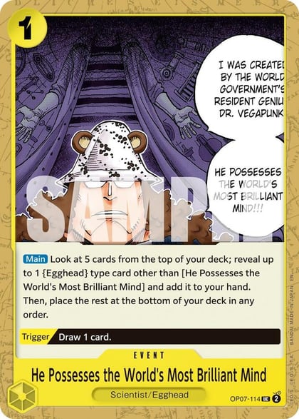 He Possesses the World's Most Brilliant Mind (Reprint), Premium Booster -The Best- Vol. 2 OP07-114