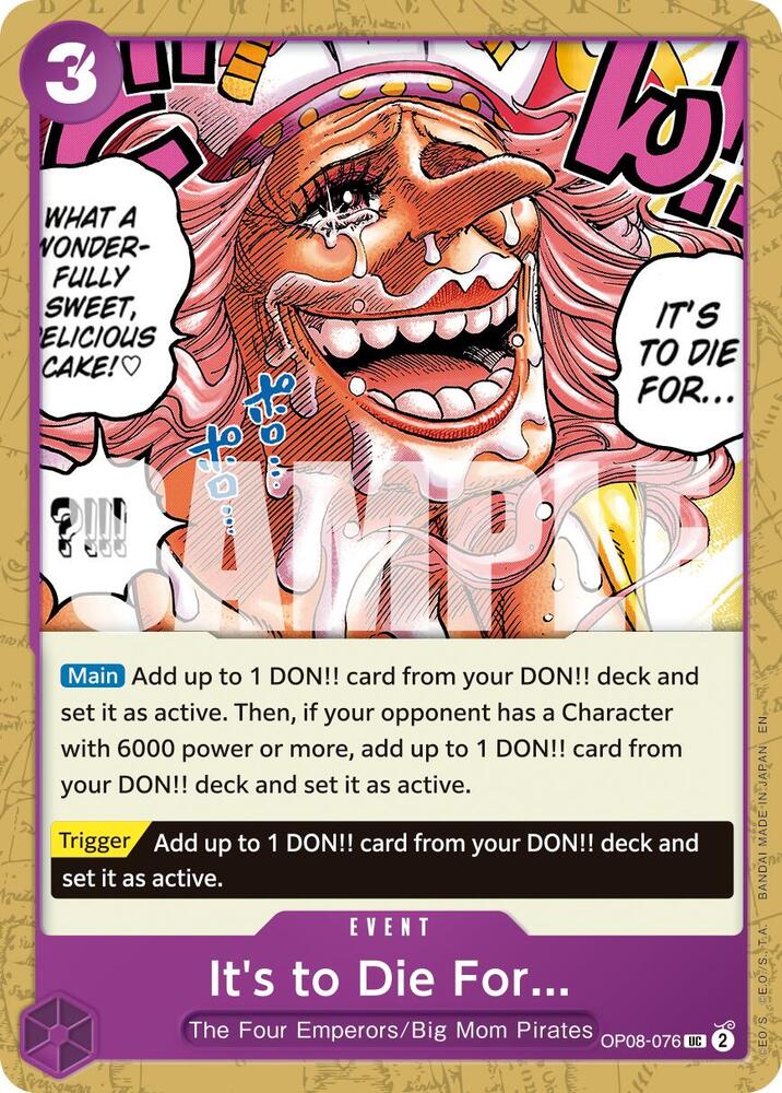 It's to Die For (Reprint), Premium Booster -The Best- Vol. 2 OP08-076