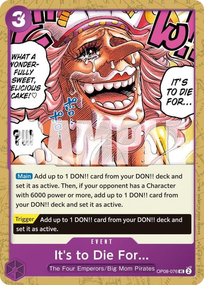 It's to Die For (Reprint), Premium Booster -The Best- Vol. 2 OP08-076