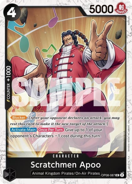 Scratchmen Apoo - OP08-087 (Pirate Foil), Premium Booster -The Best- Vol. 2 OP08-087