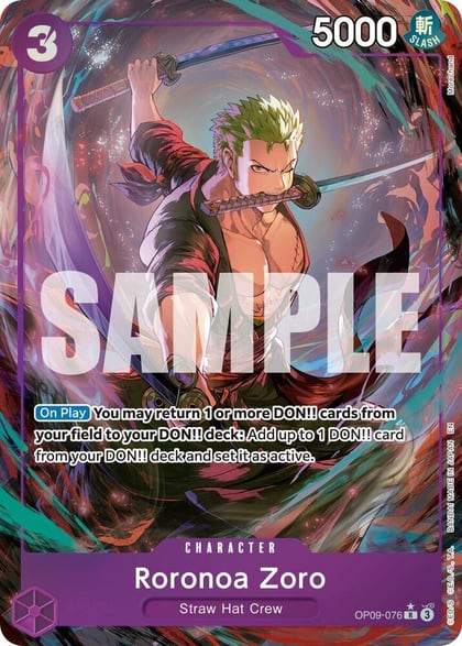 Roronoa Zoro - OP09-076 (Alternate Art), Premium Booster -The Best- Vol. 2 OP09-076