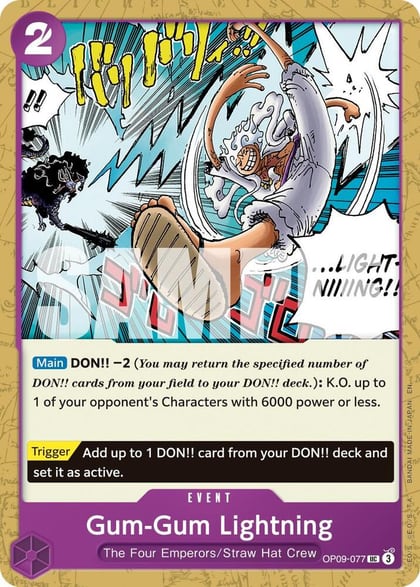 Gum-Gum Lightning (Reprint), Premium Booster -The Best- Vol. 2 OP09-077