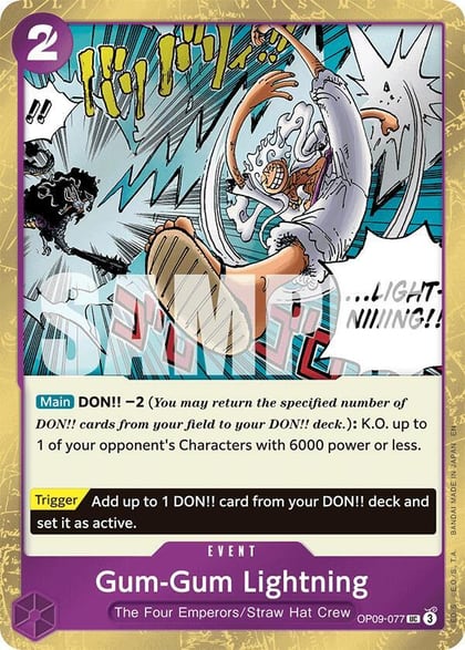 Gum-Gum Lightning (Pirate Foil), Premium Booster -The Best- Vol. 2 OP09-077