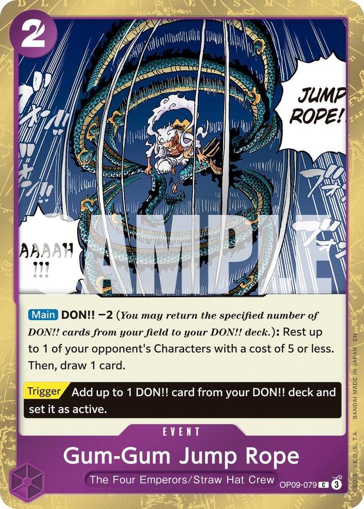 Gum-Gum Jump Rope (Pirate Foil), Premium Booster -The Best- Vol. 2 OP09-079