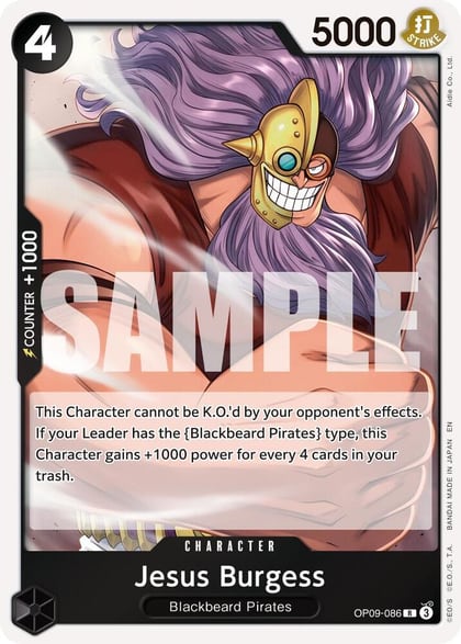 Jesus Burgess (Reprint), Premium Booster -The Best- Vol. 2 OP09-086