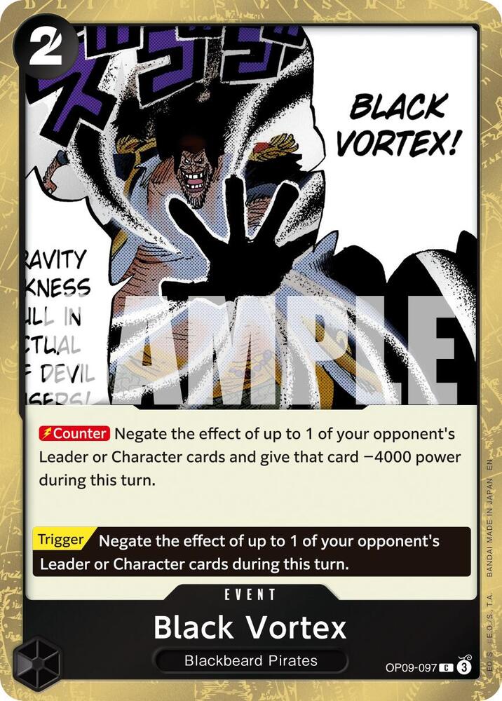 Black Vortex (Pirate Foil), Premium Booster -The Best- Vol. 2 OP09-097