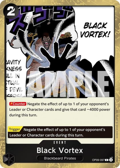 Black Vortex (Pirate Foil), Premium Booster -The Best- Vol. 2 OP09-097