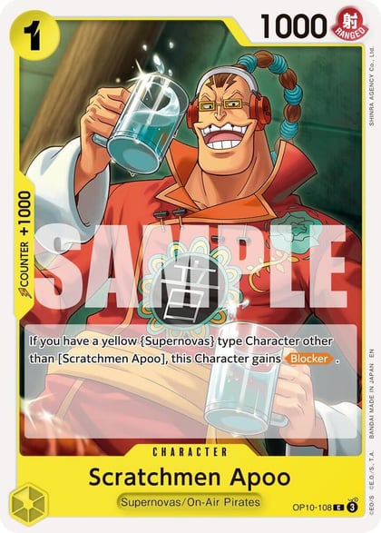 Scratchmen Apoo - OP10-108 (Reprint), Premium Booster -The Best- Vol. 2 OP10-108