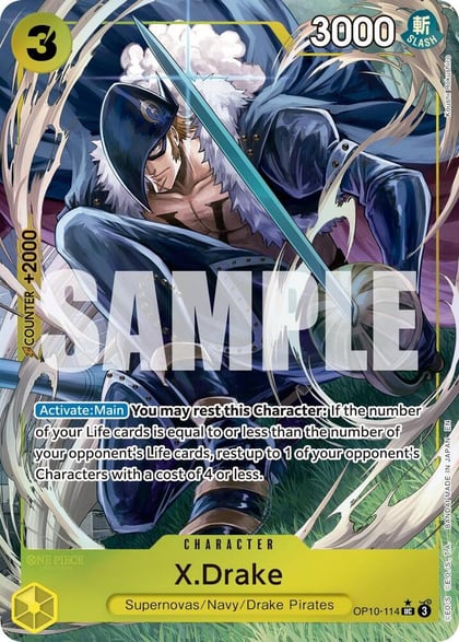 X.Drake (Alternate Art), Premium Booster -The Best- Vol. 2 OP10-114