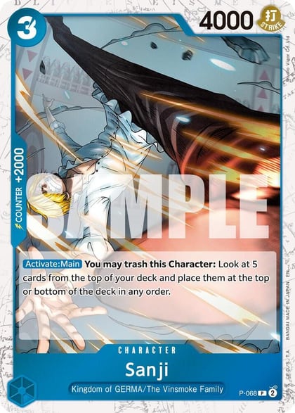Sanji - P-068 (Pirate Foil), Premium Booster -The Best- Vol. 2 P-068