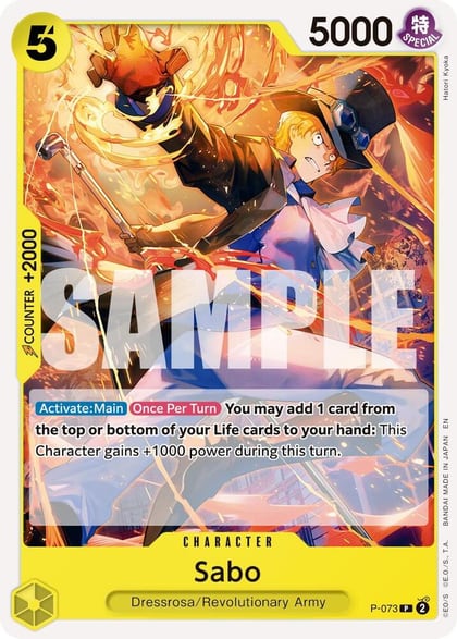 Sabo - P-073 (Pirate Foil), Premium Booster -The Best- Vol. 2 P-073