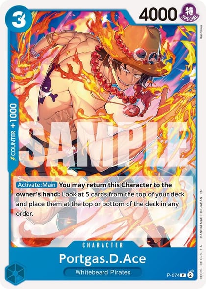 Portgas.D.Ace - P-074 (Reprint), Premium Booster -The Best- Vol. 2 P-074