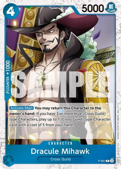 Dracule Mihawk - P-081 (Pirate Foil), Premium Booster -The Best- Vol. 2 P-081