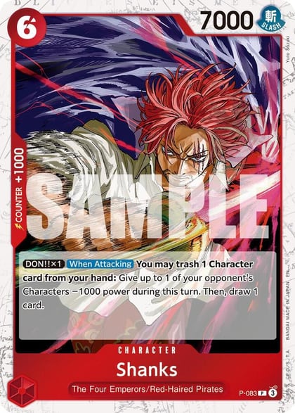Shanks - P-083 (Pirate Foil), Premium Booster -The Best- Vol. 2 P-083