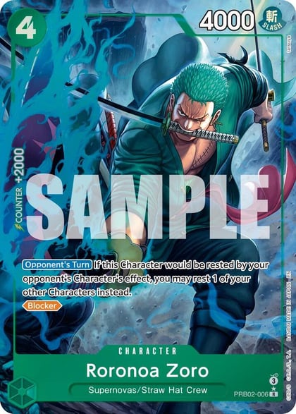 Roronoa Zoro - PRB02-006 (Alternate Art), Premium Booster -The Best- Vol. 2 PRB02-006