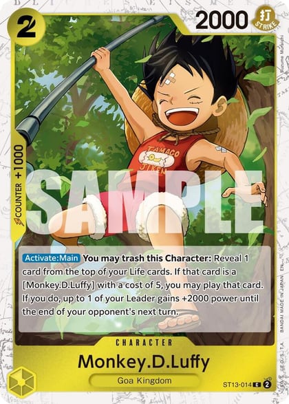 Monkey.D.Luffy - ST13-014 (Pirate Foil), Premium Booster -The Best- Vol. 2 ST13-014